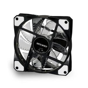 120mm PC Computer 16dB Ultra Silent 15 LEDs Case Fan Heatsink Cooler Cooling w/ Anti-Vibration Rubber,12CM Fan,12VDC 3P IDE 4pin